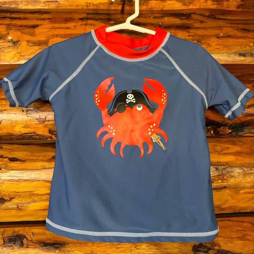 Berkley Jensen Crab Pirate Swim Rash Guard Size 5‎